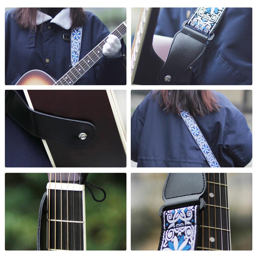 IRIN GS 02 Регулируемые вышитые гитарные ремни для акустических электрогитар бас-гитар Аксессуары Желтый