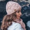 (Joy choose)Women Fashion Keep Warm Winter Hats Knitted Wool Hemming Hat