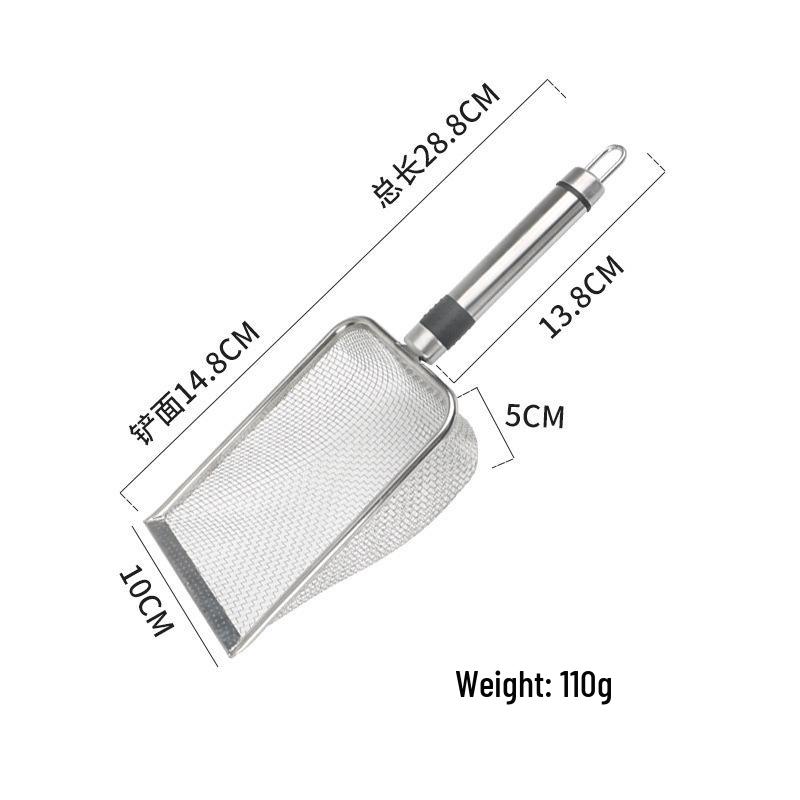 Stainless Steel Mesh Bentonite Cat Litter Scoop - 8 Mesh Rudina Chicken Shovel Pet Tool