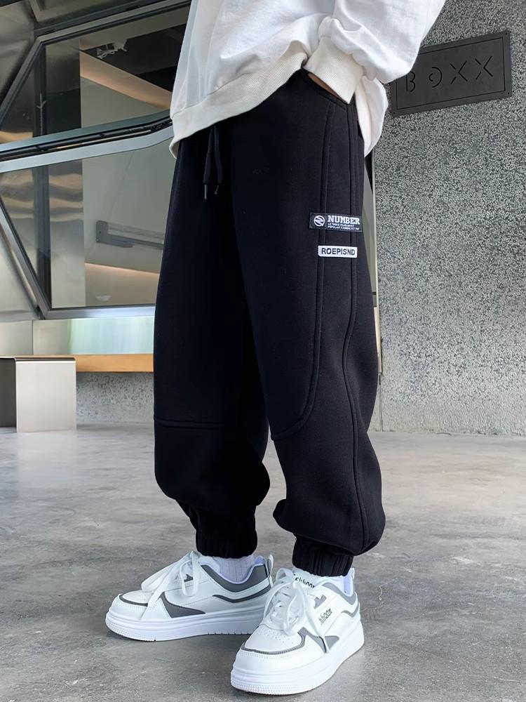 Осень 2025 Мальчиковые свободные спортивные брюки - Повседневные длинные брюки для детей