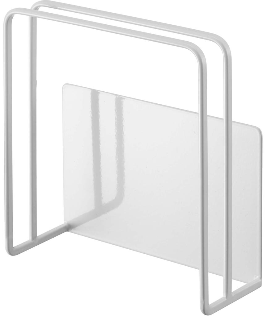 Yamazaki Jitsugyo 5138 Magnetic Cutting Board Stand White Tower Floating Storage Easy Installation Approx. W13.5XD5.5XH14cm