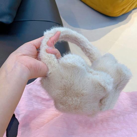 Women Earmuffs Star Design Solid Color Windproof Coldproof Outdoor Riding Earmuffs Adjustable Winter Ear Warmers