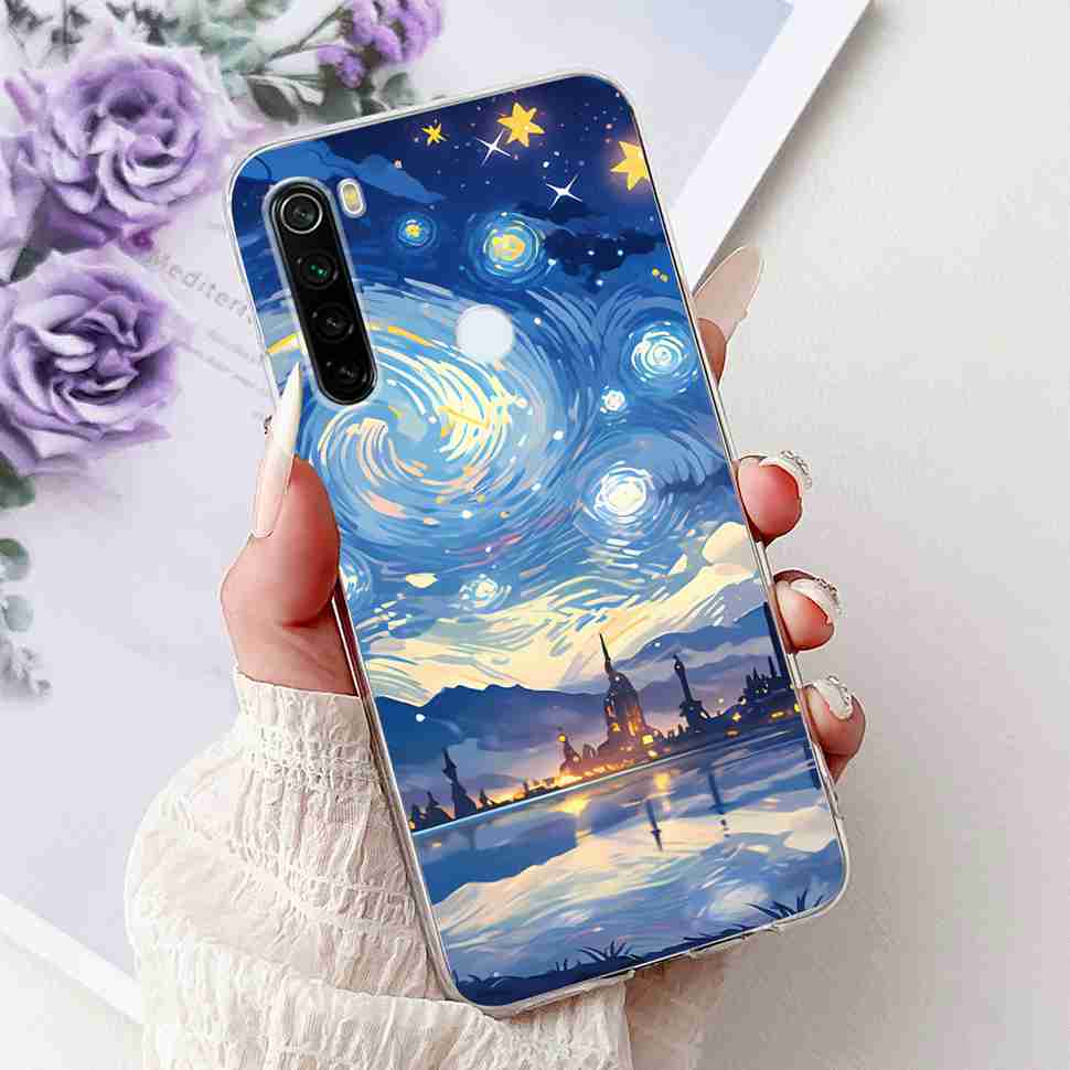 Чехол для Xiaomi Redmi Note 8 Винтажный Дракон Роскошный Цветок Мягкий Силикон ТПУ Чехол Для Redmi Note8 Note 8T Чехлы для Телефона Ударопрочный