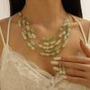 Bohemia Necklace Earrings Set for Women Beads Jewelry Sets Multilayer Choker