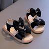 2024 Детские сандалии Летние элегантные туфли принцессы для девочек Милые повседневные детские сандалии с открытым носком для школы на плоской подошве с мягкой подошвой