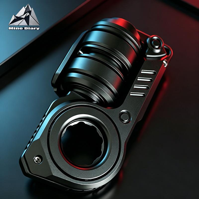 E Sinian Fidget Spinner Mechanical Ratchet Slider Push Egg Decompression Metal Fingertip Toy Fashion Adult Anxiety Relief Toys