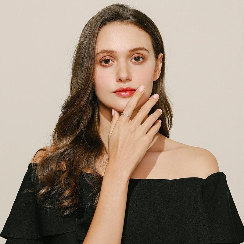 Tancise Classic 925 Sterling Silver  Zircon Ring Ladies Jewelry Wedding Promise Party Gift