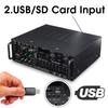 2000W 326BT 12V/110V Bluetooth 2.0 Channel Audio Power HiFi Amplifier Stereo AV Amp Speaker Support 4 Microphone with Remote