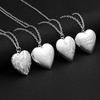 Carving Jewelry Gift Heart Shaped Photo Frames Pendant Necklaces Photo Picture Locket DIY Necklace