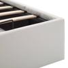Storage Bed Hydraulic White Faux Leather 100*200 cm