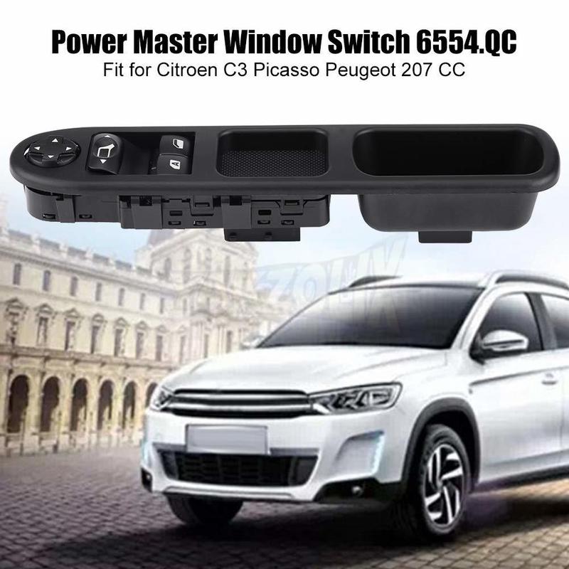 Front Power Window Control Switch Lifter Button 6554.QC 6554QC 6554.QK 6554.HJ For Peugeot 207 Citroen C3 Picasso 2009-2014