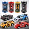 Coke Can Remote Control Car Battery Operated Plastic Mini Cans RC Car LED Lights Micro Racing Car with Roadblocks Christmas Gift