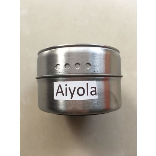 Aiyola Magnetic Spice Tins, 12-Piece Stainless Steel Magnetic Spice Containers, Magnetic Spice Jars, Easy-to-Clean, Rust-Resistant Precious Metal Salt