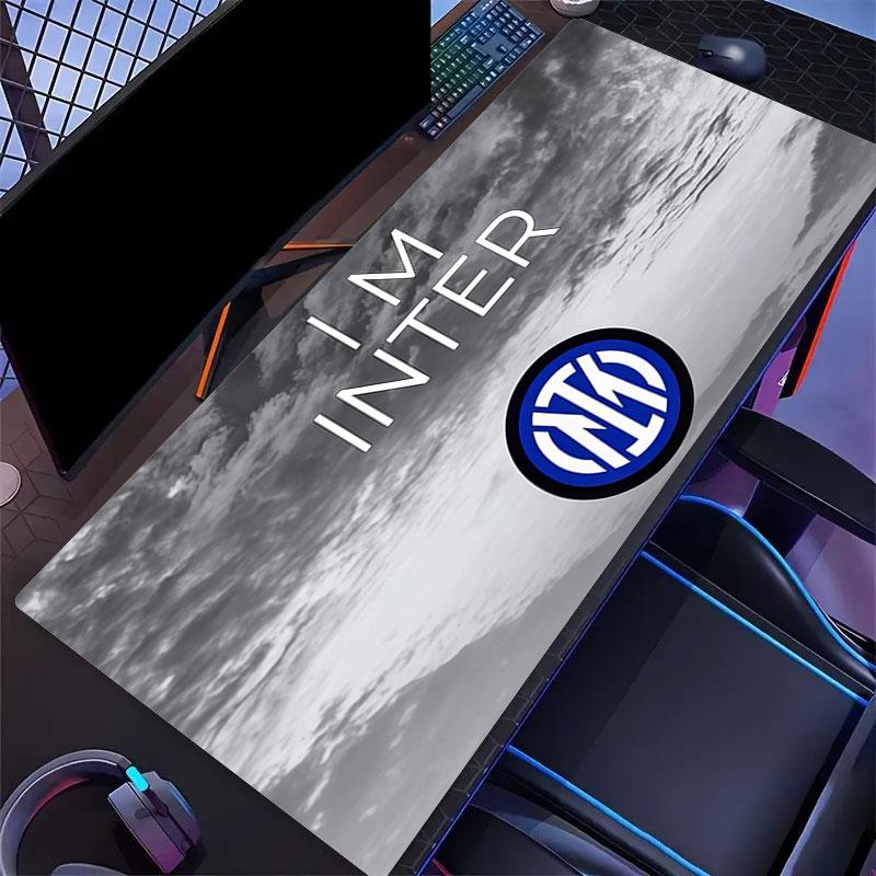Inter Milan Mouse Pad, Large Gaming Desk Mat, Non-slip XXL Mousepad for Laptop & Tablet, Mini PC Playmat with Stitched Edges