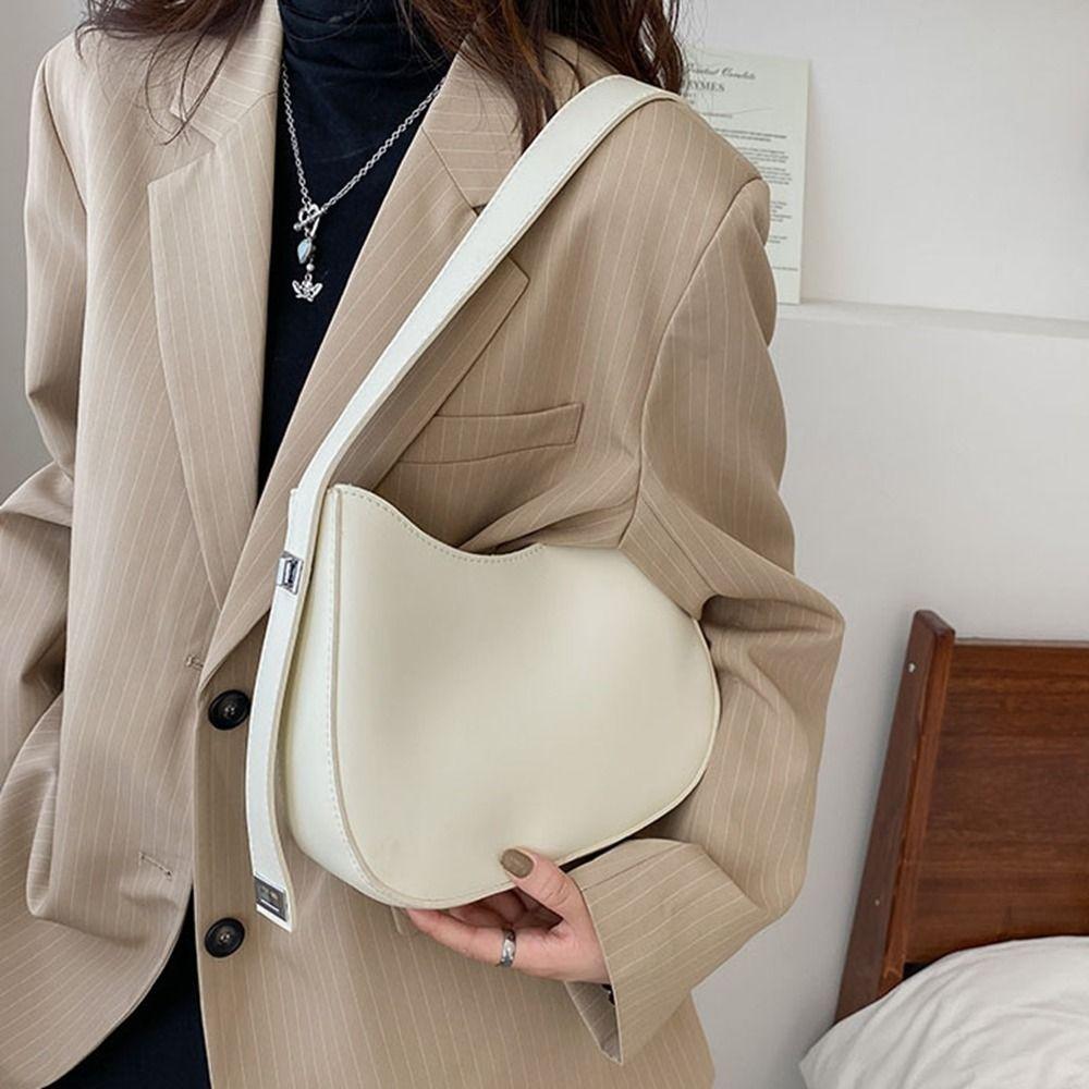 Large Capacity Shoulder Underarm Bag PU Handbags Casual Shoulder Bag  for Women