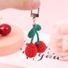 Вишневый брелок для женщин креативный вязаный автомобильный брелок мультяшный вязаный брелок
