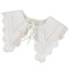 Women Girls Vintage Lolita False Fake Collar Shawl Sweet Ruffles Lace-Up Bow Decorative Necklace Choker Short Poncho