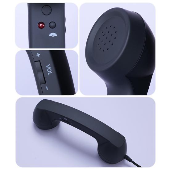 Retro Phone Handset Cellphone Smartphone Receiver Microphone Speaker Universal Old Telephone Handset with Type-C 3.5MM Socket