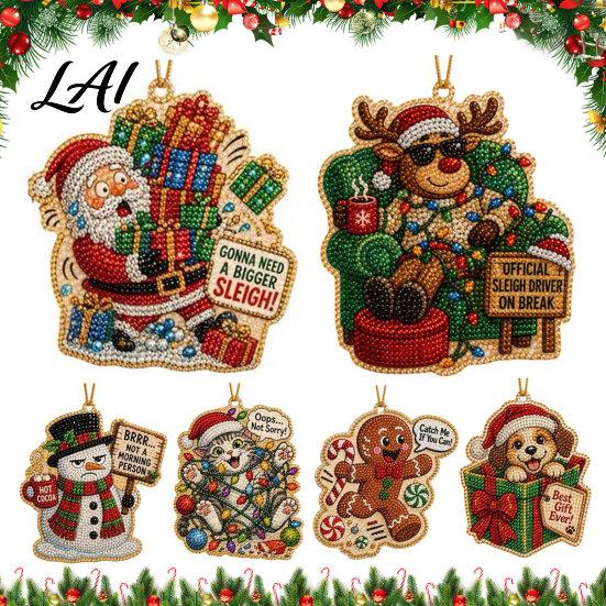 Beginner Friendly DIY Ornaments Christmas Hanging Faux Pearl Art Kit for Adult Bead Festive Party Favors Gifts Painting Ornament Handmade