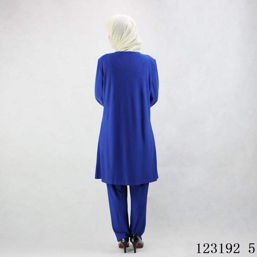 Traditional Muslim Women's Prayer Dress with Crystal Embellishments - Long Cotton Robe