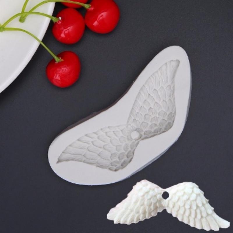 Силиконовая 3D форма для крыльев ангела, помадка, шоколад, сахар, ремесло, декор для торта, инструменты «сделай сам» MON