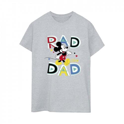 Disney Womens/Ladies Mickey Mouse Rad Dad Cotton Boyfriend T-Shirt