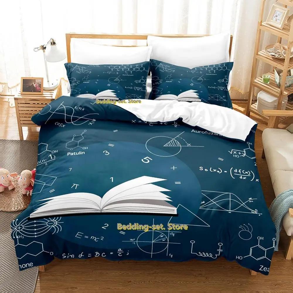 Новый комплект постельного белья Blackboard Formula Single Twin Full Queen King Size для взрослых и детей, пододеяльник, набор для спальни, математический гений