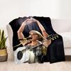 Musician Performing Live Concert. Flannel Blanket-Soft and Suitable for Sofas,Beds,Offices,Travel,All Seasons,Great Gift for Holidays and Birthdays.