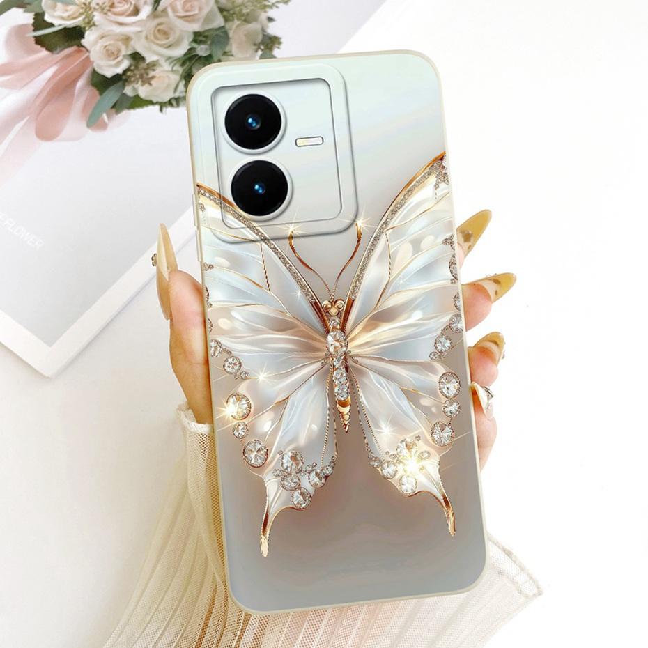 Милый Чехол с Принтом для Vivo Y22 Y22s Y22t Мягкий Силиконовый Ударопрочный Чехол для Vivo V2206 V2207 Y22 Y22S Y22T Чехлы Бамперы