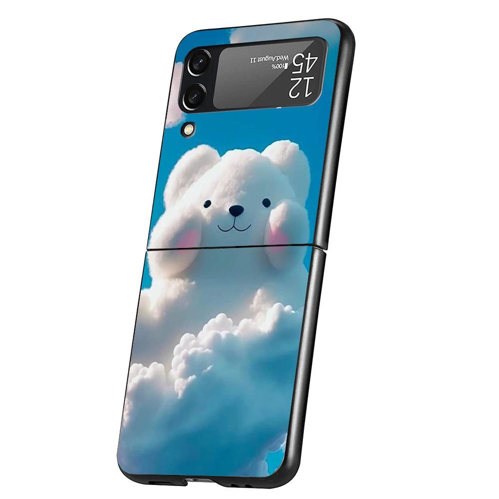 Чехол для телефона 'Солнечные облака Мишка Тедди' для Samsung Galaxy Z Flip 7 6 5 4 3 5G Чехол ZFlip7 ZFlip6 ZFlip4 ZFlip5 ZFlip3 Coque Fundas