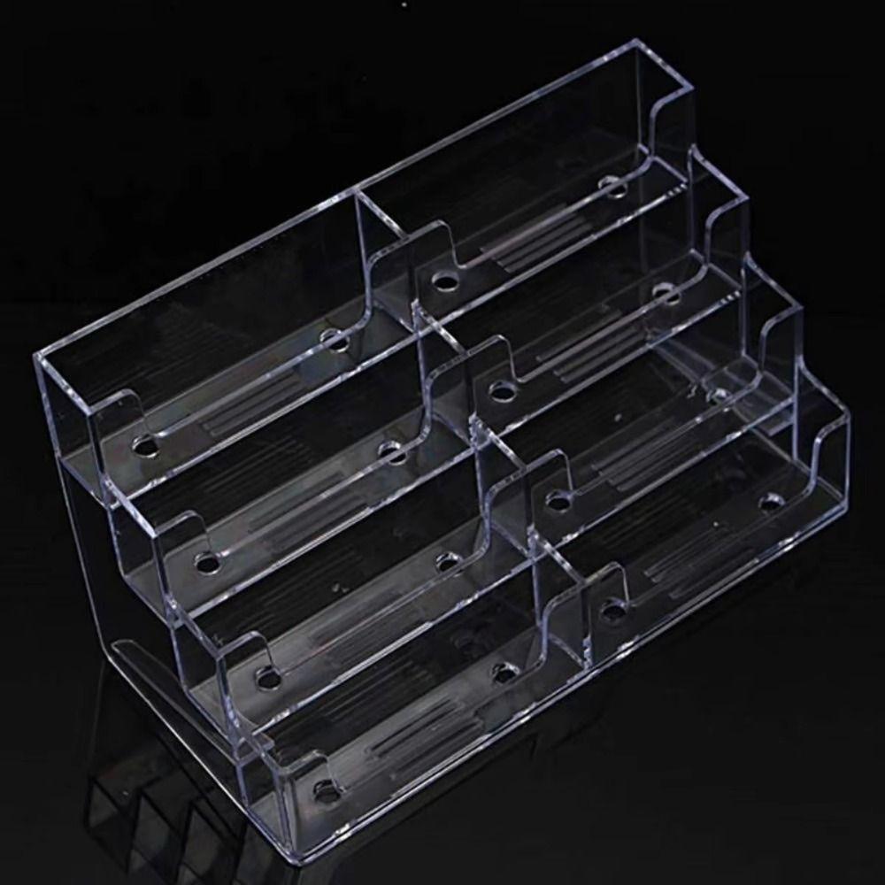 Transparent Business Card Box Display Holder Business Card Storage Box Organization Stand