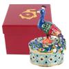 Peacock Figurine Hinged Jewelry Storage Box Desktop Zine Alloy Decoration Ornament