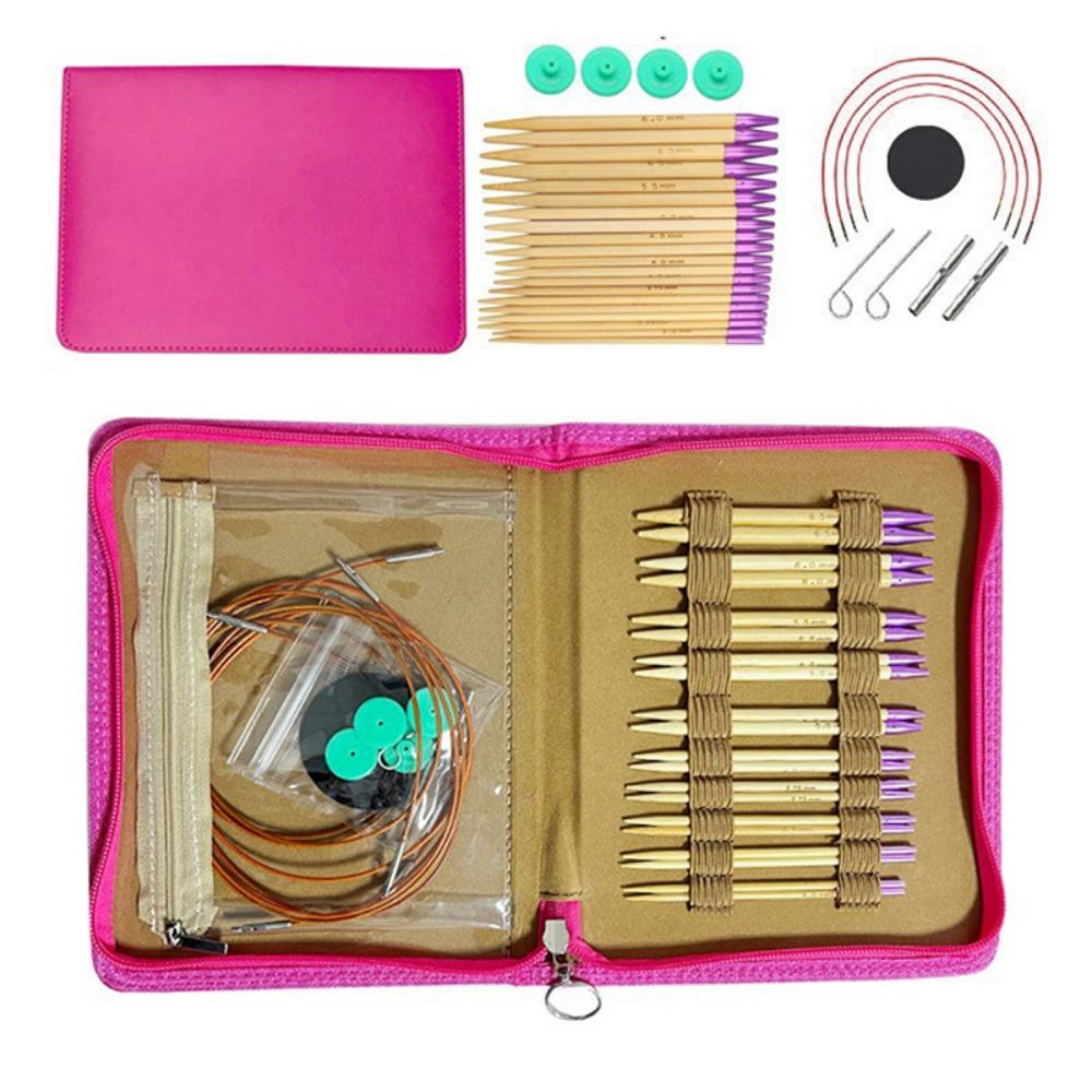 Набор спиц для вязания ручной работы Съемный чехол для вязания крючком для носков Шарфов Перчаток Свитеров