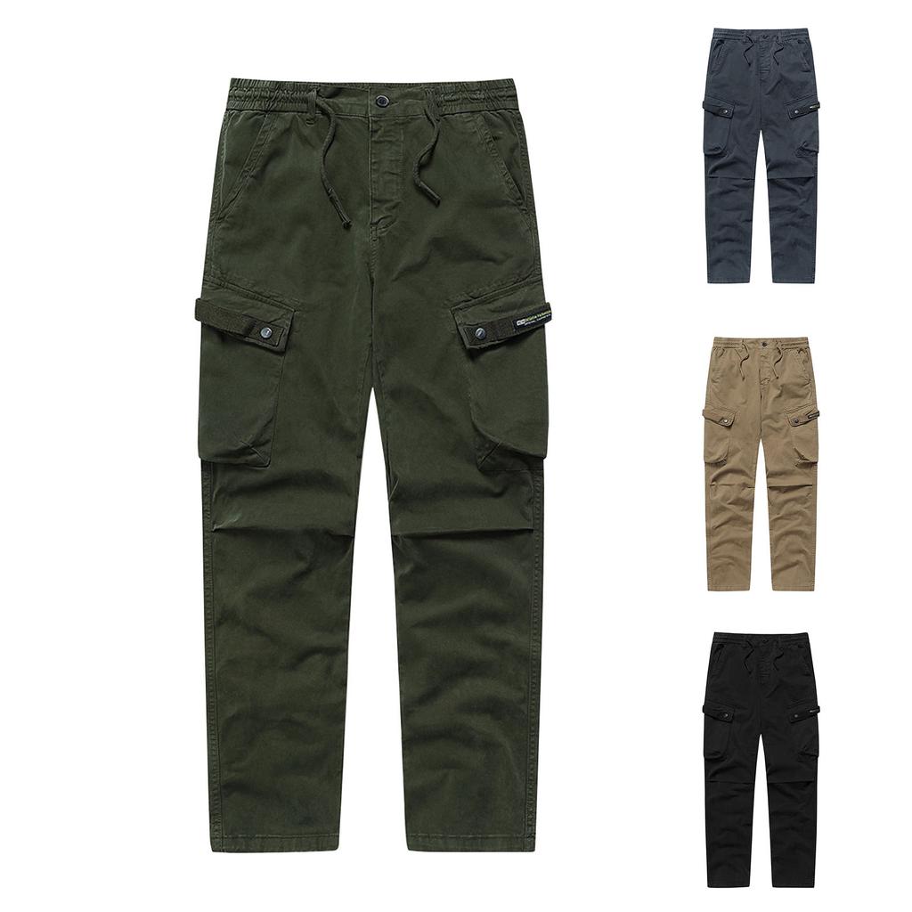 Мужская спортивная одежда, повседневные рабочие брюки, уличные брюки с несколькими карманами