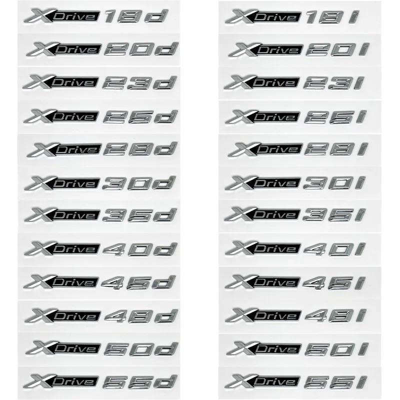 3D Xdrive 20d 30d 35d 40d 50d 20i 25i 30i Car Fender Emblem Trunk Badge Sticker for BMW X1 X3 X4 X5