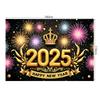 2025 С Новым годом Фон Фейерверк Золотой Тематический Баннер для вечеринки Новый год Празднование Семейной вечеринки Украшение Фото Фон
