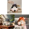 Wooden Cat Sculpture Modern Art Gift For Birthday And Holiday Celebrations