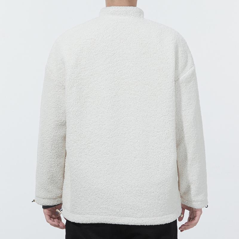 Puma Мужское пальто из шерпы Off-White с воротником-стойкой, пуговицами-узлами в китайском стиле и манжетами на шнурке 534687-65