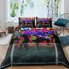 Graffiti Kids Bedding Set,Hip Hop Street Art Work Comforter Cover for Boys Girls,Watercolor Painting FashionDuvet Cover Decor