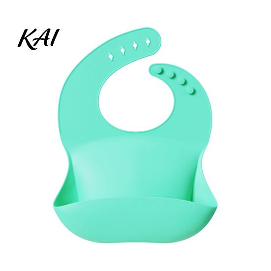 Adjustable Bibs for 6 Months to 3 Years Silicone Baby Bib, Waterproof Soft Feeding Durable Non Irritating Summer Large Pocket Food Catch Bib