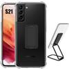 Protective Case - BOOLING - for Samsung Galaxy S21 - Shockproof - Scratch-Resistant - Foldable Metal Stand Black