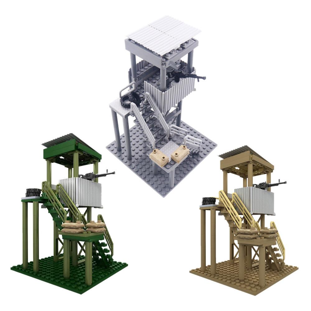 World War 2 WW2 Army Military Soldiers SWAT Observation Post DIY Educational Building Blocks Bricks Children'S Toys Gift