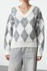Women's Fashion Ecru Soft Textured Baklava Knitwear Sweater