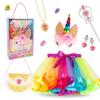 Cross-border Rainbow Sequin Tutu Dress Set with Wings & Fairy Wand for Girls' Playhouse and Performances