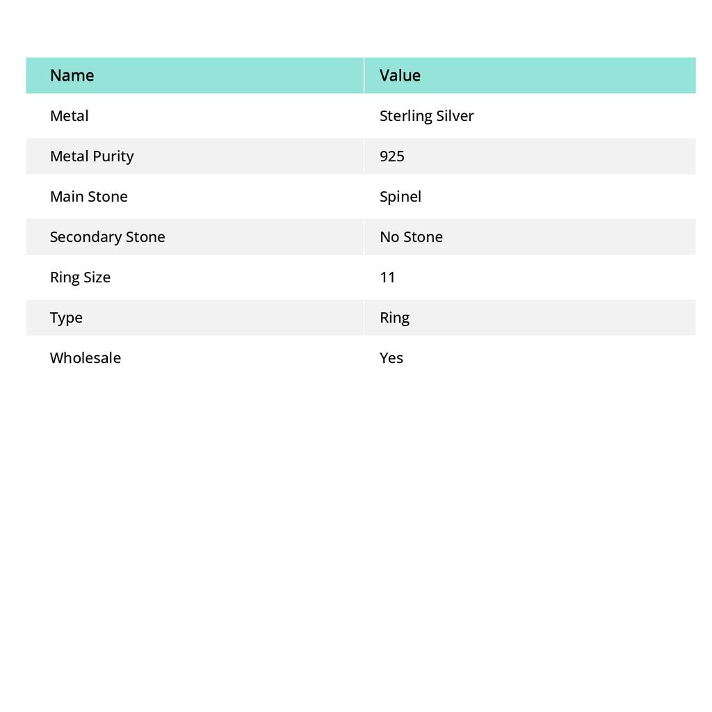 Natural Black Spinel Gemstone Handmade 925 Sterling Silver Ring Size 11 A5K43