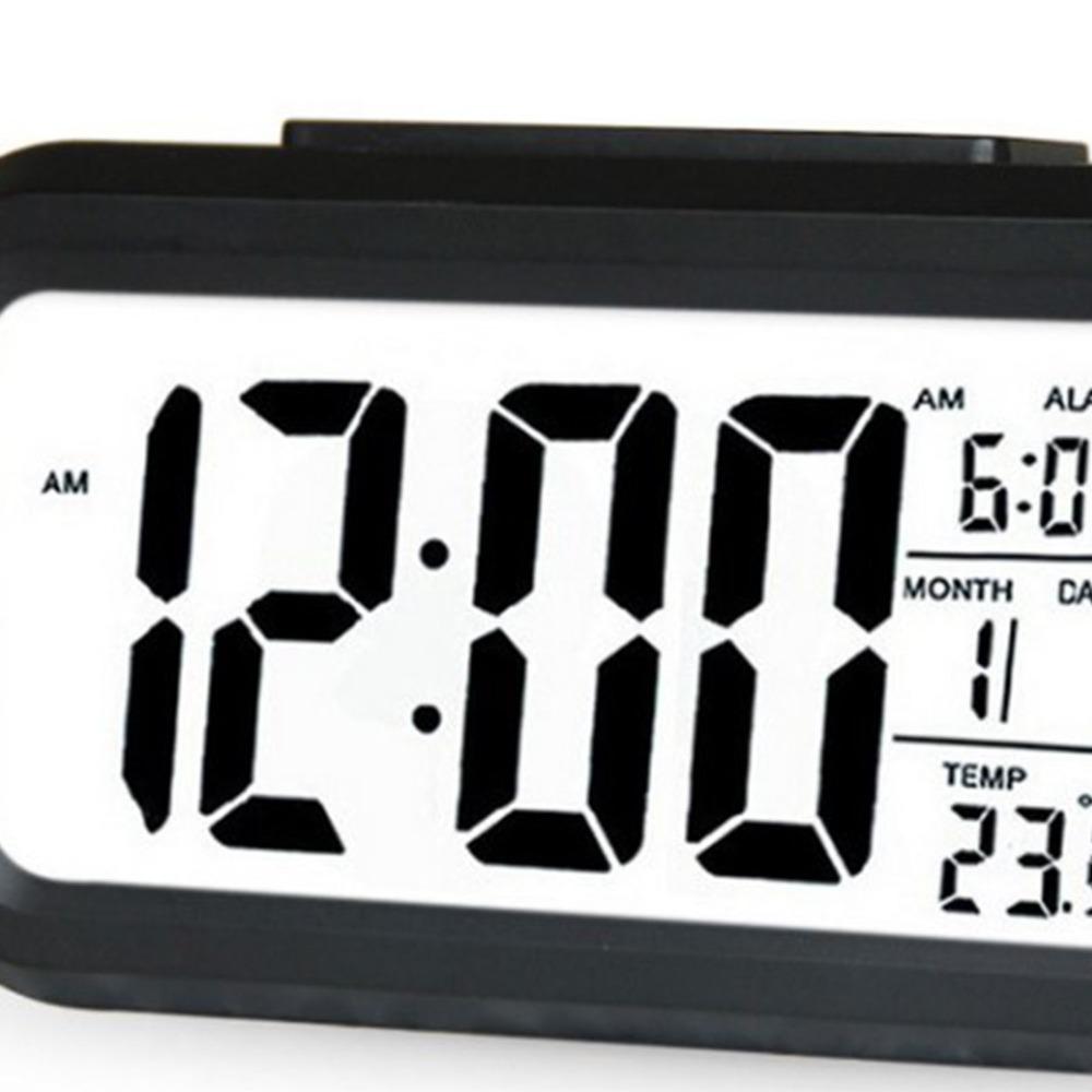 Battery Operated LED Alarm Clock Adjustable Light Electronic Alarm Clock Desk Use