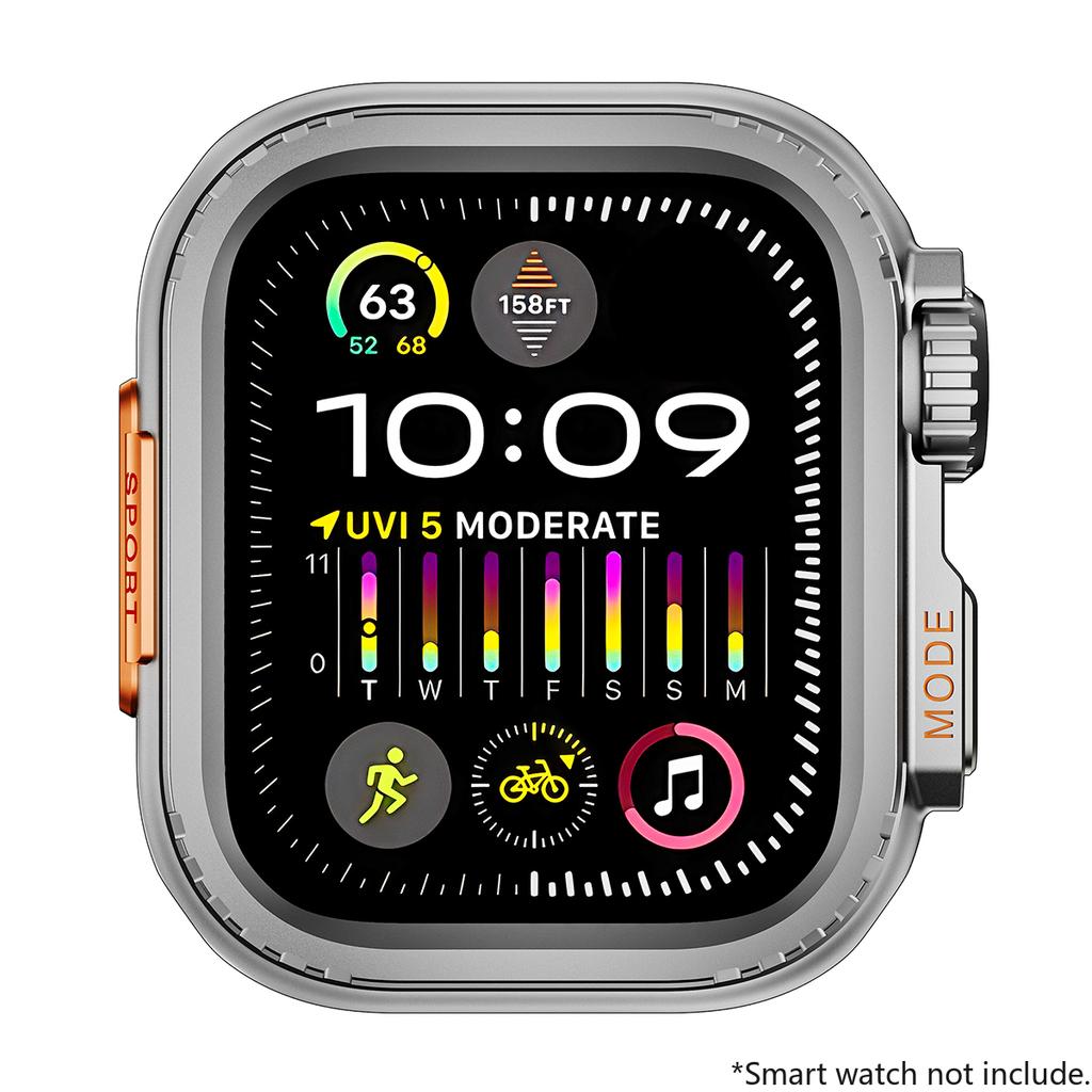 Металлический бампер-чехол для Apple Watch 45 мм 44 мм Защитная рамка-крышка для iWatch Серии 11 10 9 8 7 6 5 4 SE Превратить в Ultra 2 49 мм