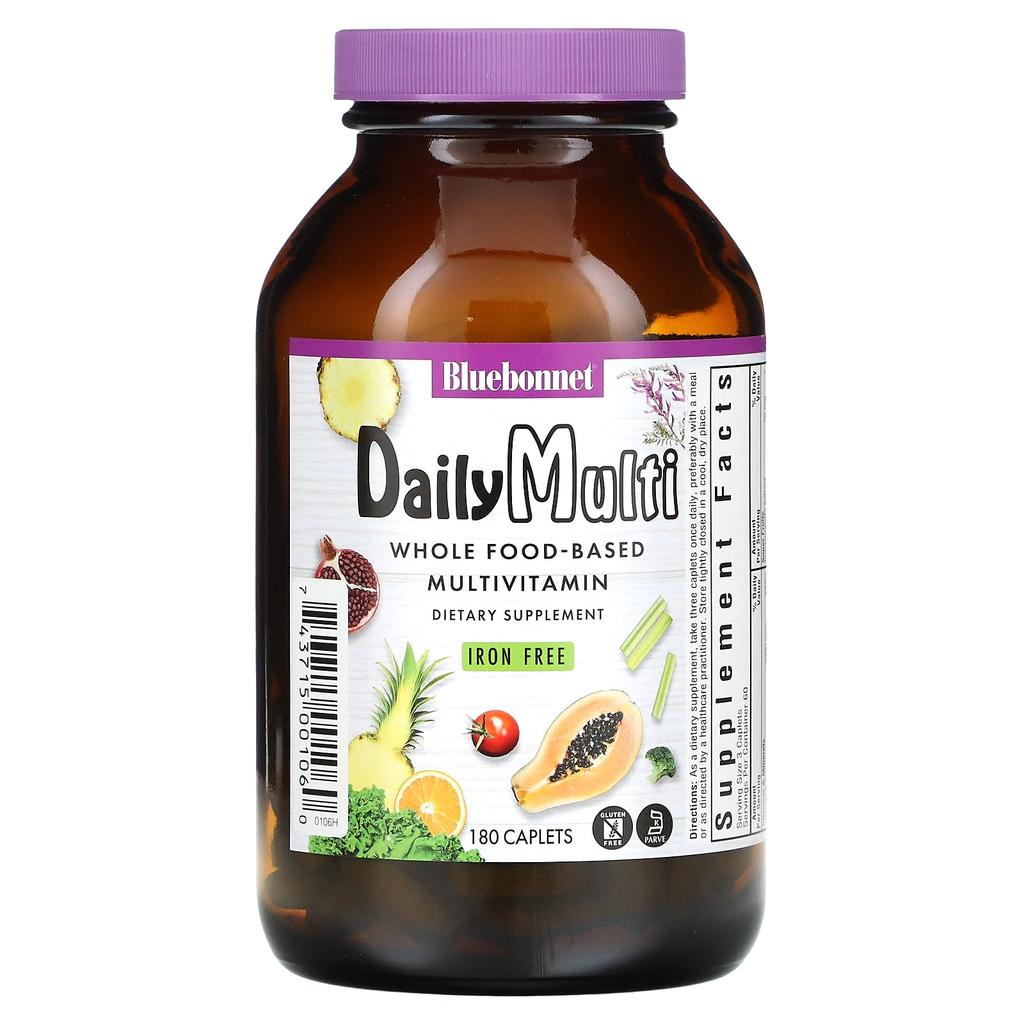 Bluebonnet Nutrition, Super Earth Комплексное питание, Без железа, 180 таблеток