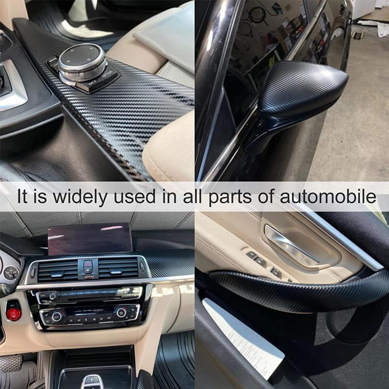 3D Carbon Fiber Anti Scratch Tape Car Sticker DIY Paste Protector Strip Vinyl Automotive Wrap Film With Air Release Bubble Free