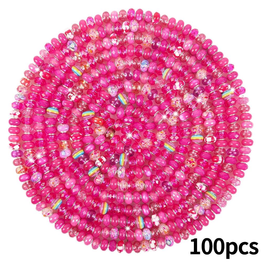 30/50/100 смоляных бусин европейского стиля с крупным отверстием, разделительные бусины для изготовления ювелирных изделий, различные россыпные и цветные европейские крупные бусины